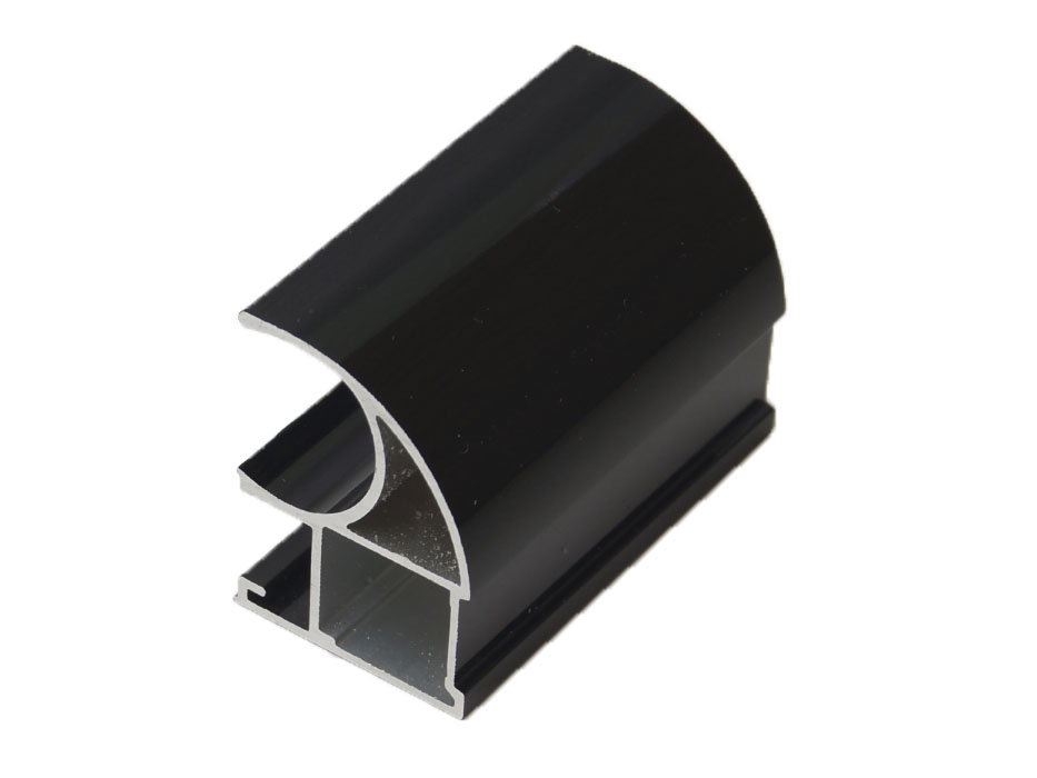 Алюминиевый профиль для шкафа-купе, форма С, цвет венге глянец